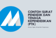 CONTOH SURAT PENDIDIK DAN TENAGA KEPENDIDIKAN (PTK)